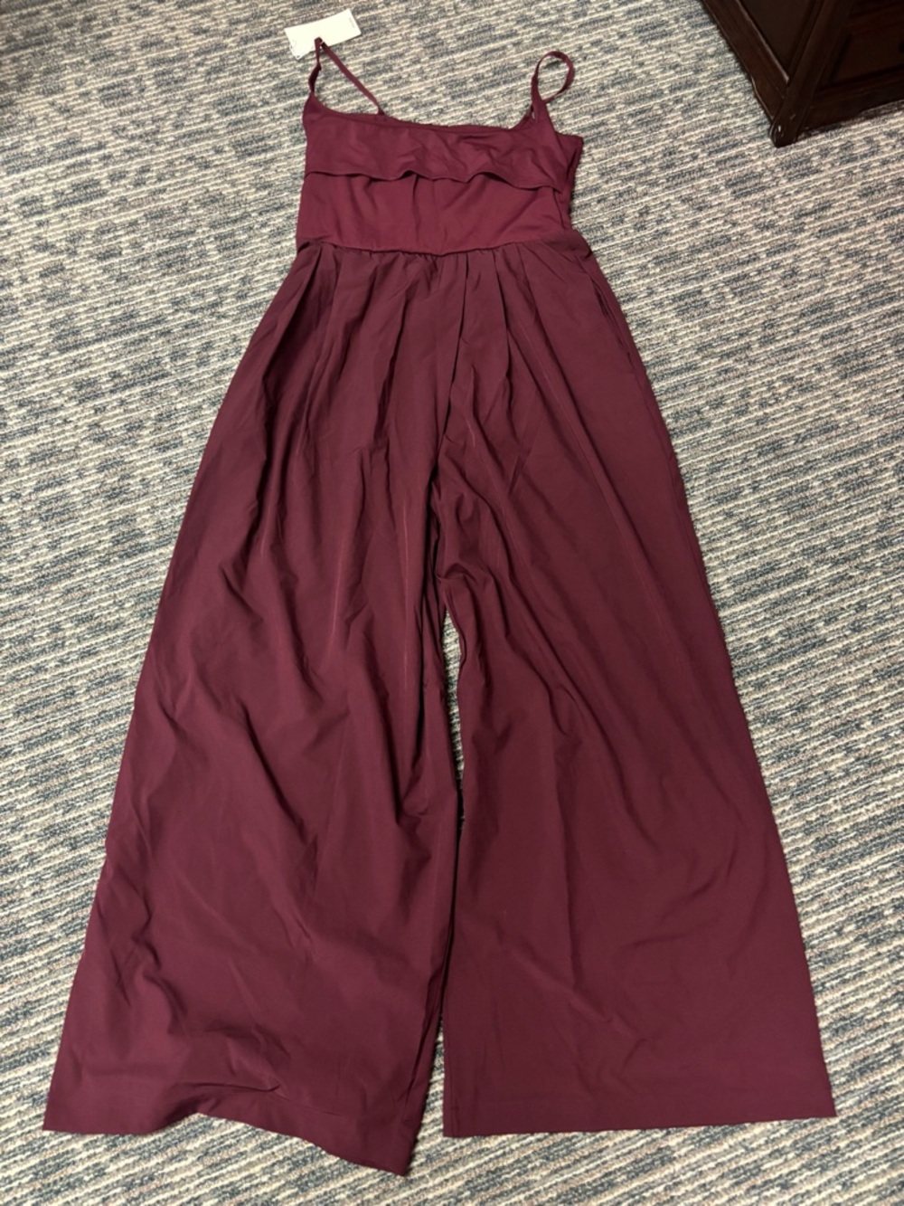 HALARA Wide-Leg Jumpsuit in Deep Plum - Picture 4 of 4
